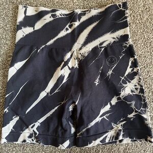 Salty savage Women's Black and White Tie-Dye Shorts